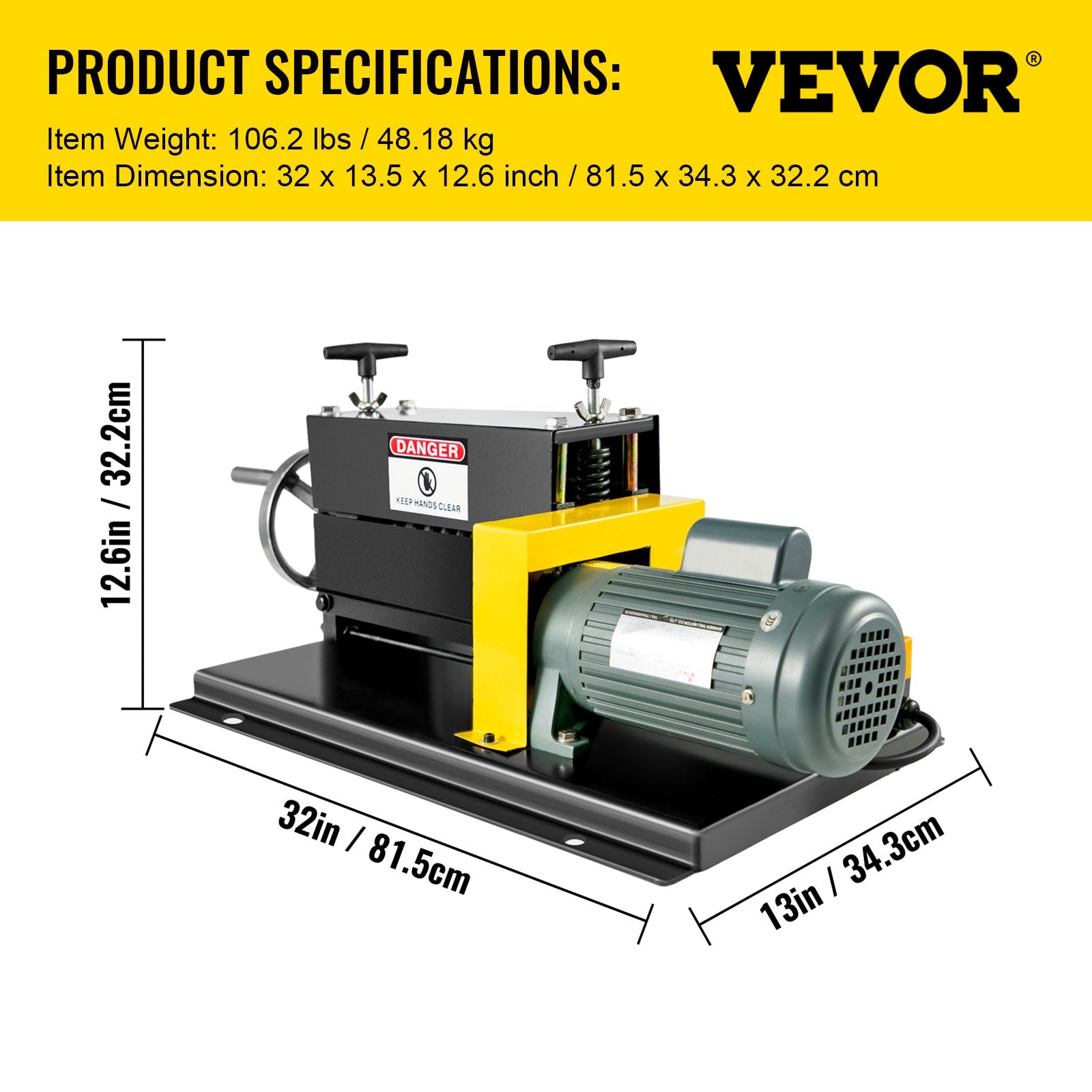 Elektrinė laidų izoliacijos nuėmimo mašina VEVOR 400W, 1,5–38 mm