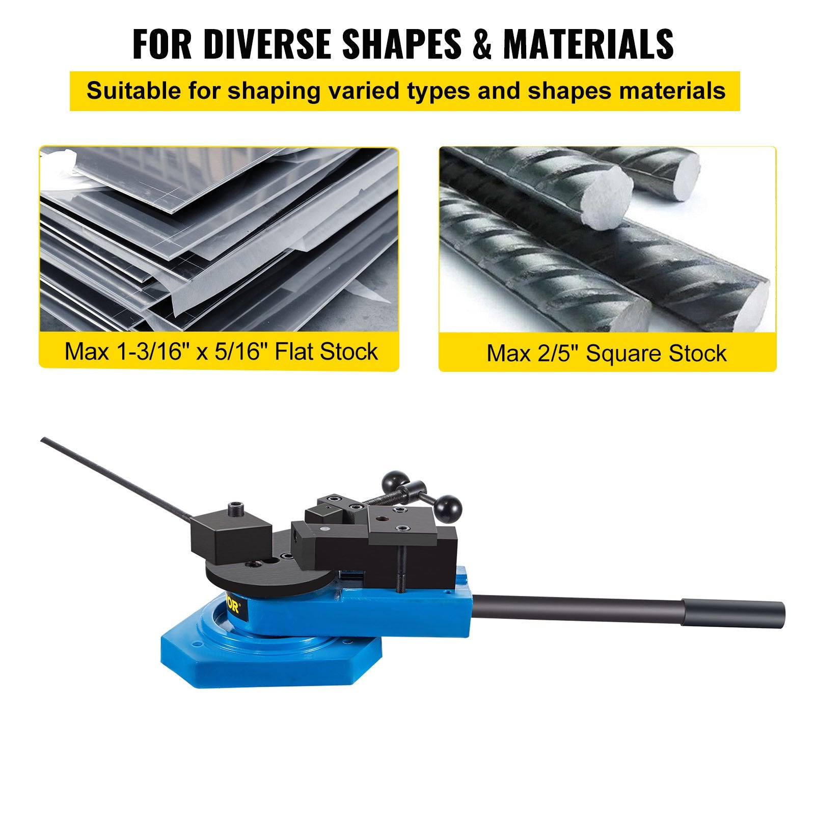 Metalinių strypų lenkimo staklės VEVOR SBG-40, 15,8 mm talpa