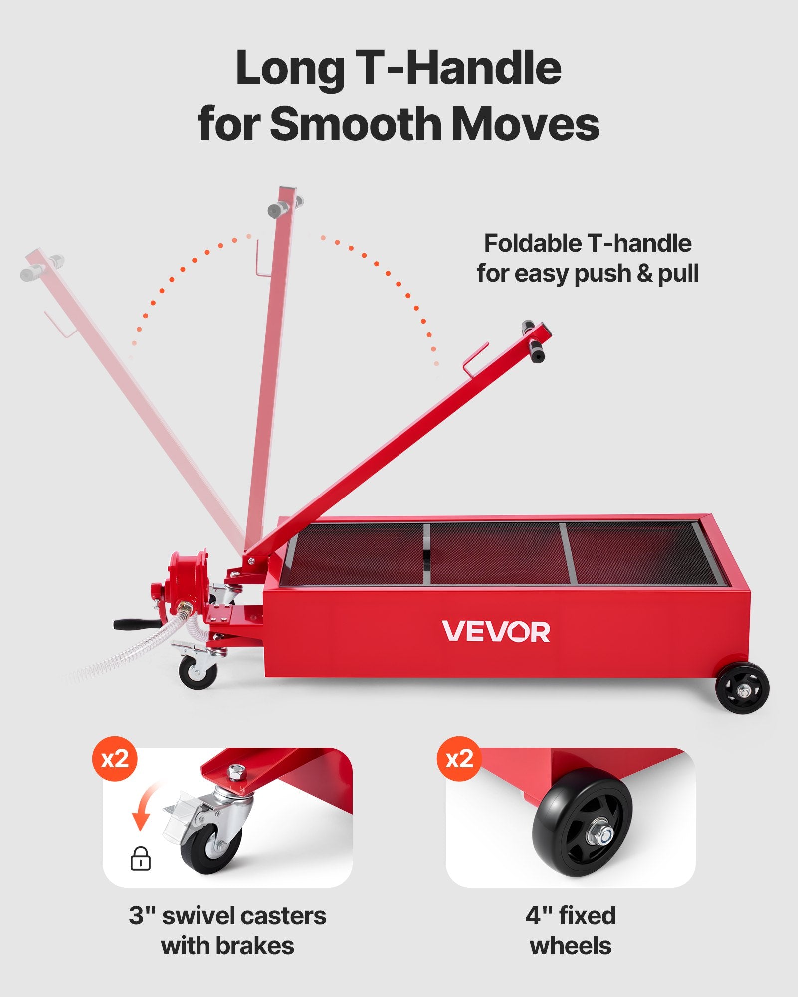 Žemo profilio alyvos surinkimo talpa VEVOR FF-931-S-T, 75,7 l