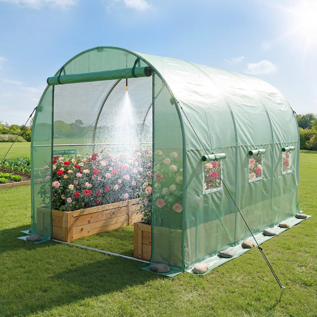 Šiltnamis tunelis VEVOR 2×3×2m(3)G-D, 2,93x1,97x1,94 m