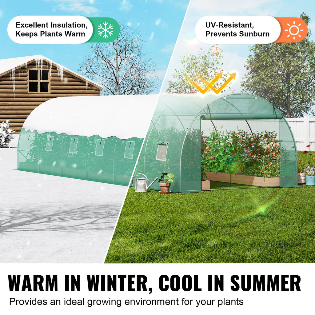 Tunelinis šiltnamis VEVOR 3x9x2m(6)G, 26,2 m²