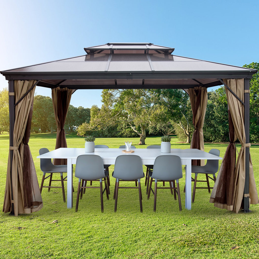 Lauko pavėsinė VEVOR 10x12ft, su dvigubu stogu