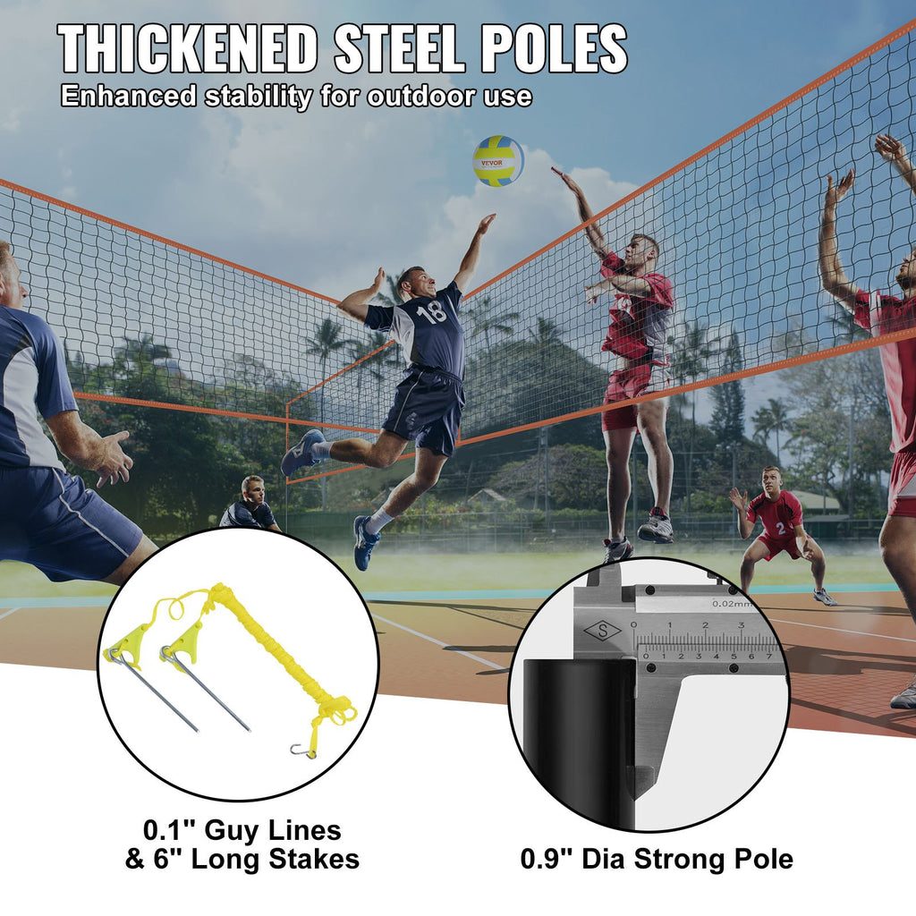 Keturpusis tinklinio ir badmintono tinklas VEVOR JH-205, reguliuojamas aukštis