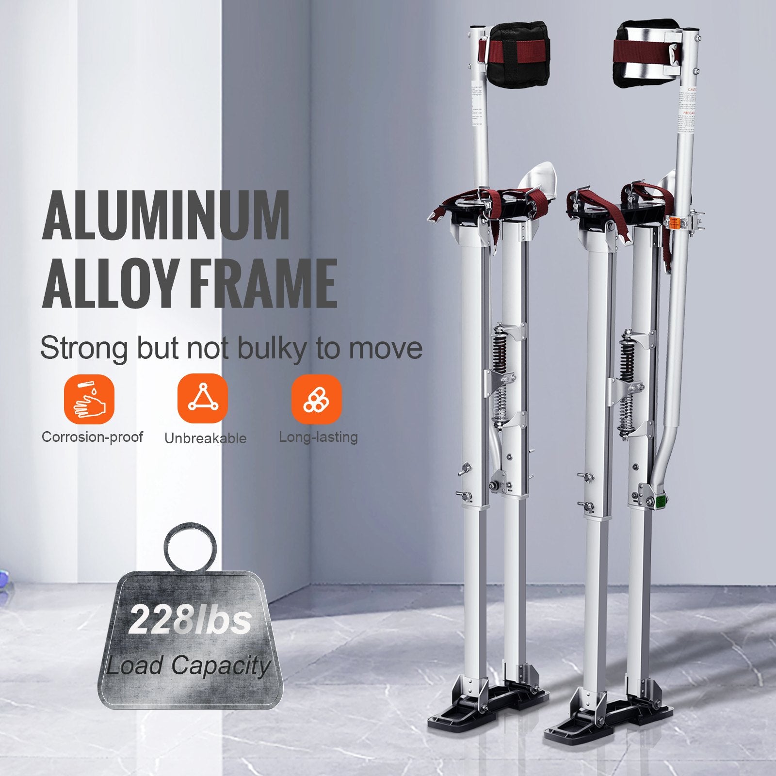 Gipso kartono montavimo kojūkai VEVOR SGBGQ-3650, 91,4–127 cm