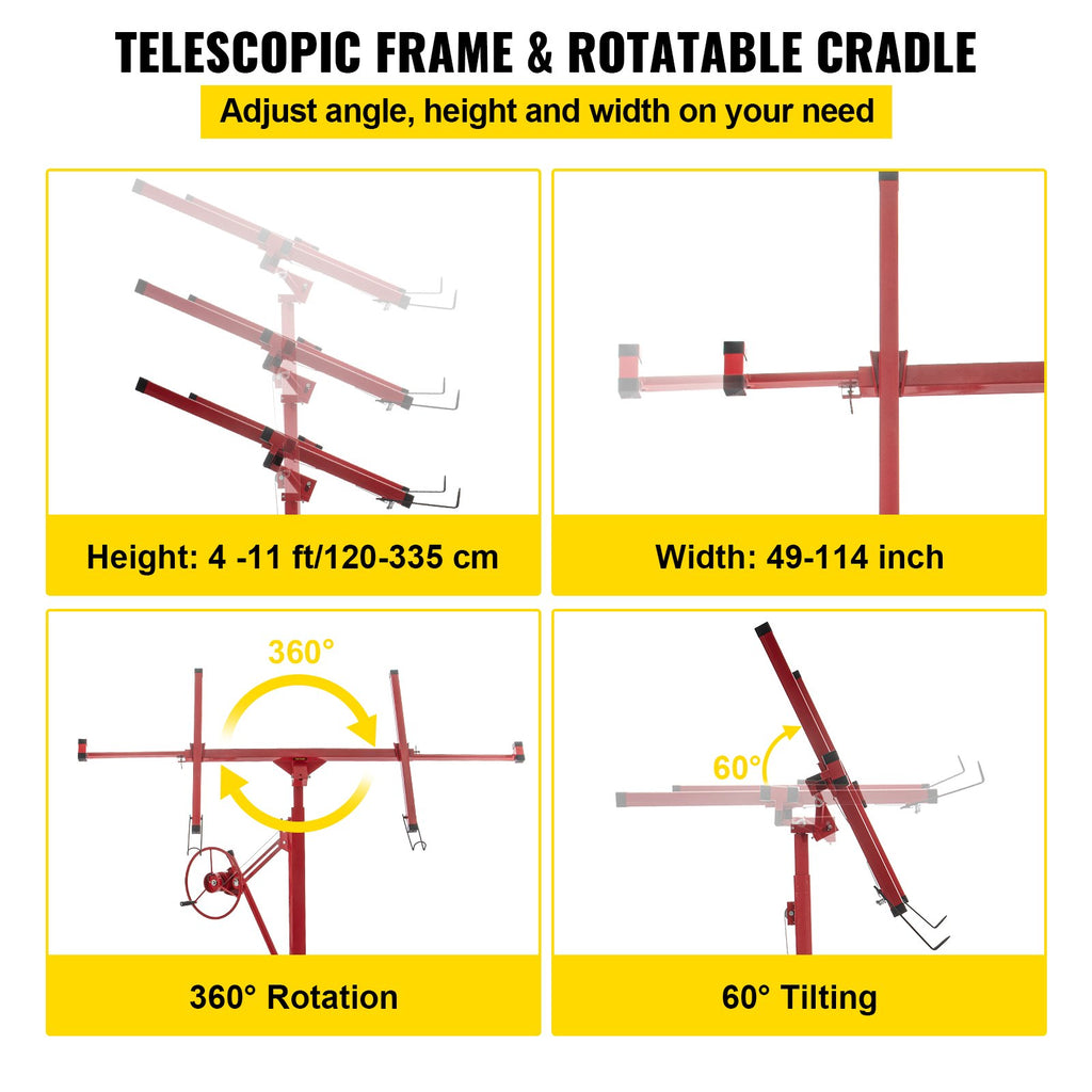 Gipso kartono plokščių keltuvas VEVOR LG-021, 335 cm