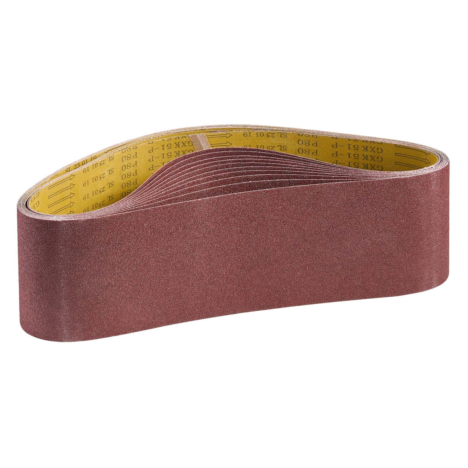 Šlifavimo juostos VEVOR BP648, 152 x 1219 mm, 80 grit, 10 vnt.
