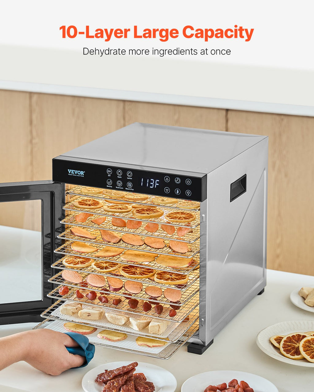 Maisto džiovintuvas VEVOR FD-1018, 1000W