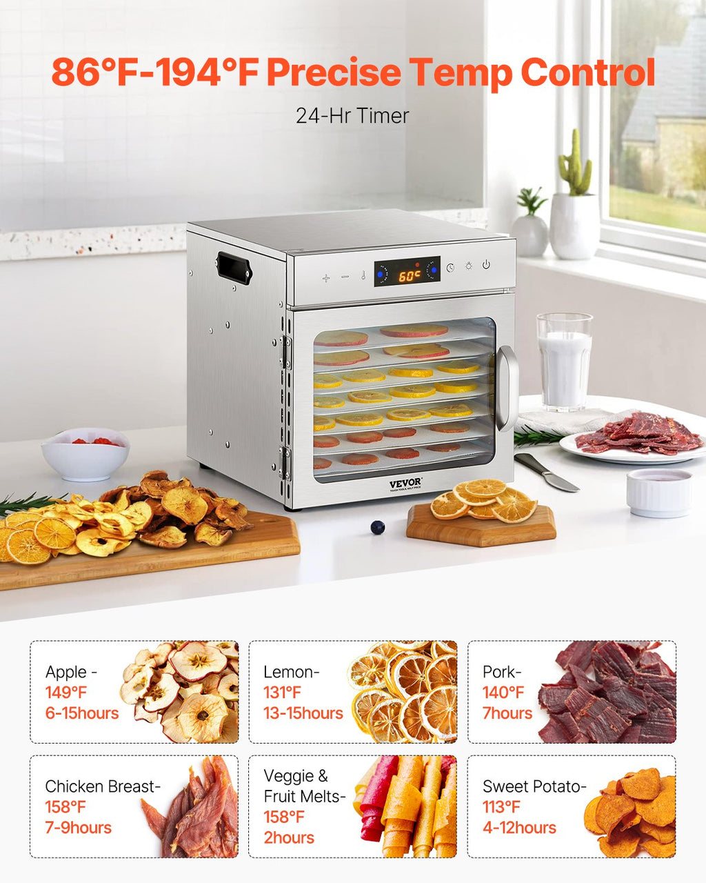 Maisto džiovintuvas VEVOR H8-C001, 400 W