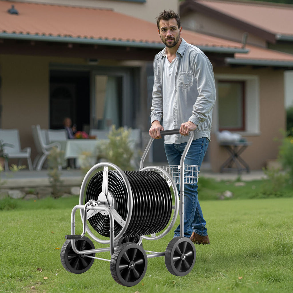 Sodo žarnos vežimėlis VEVOR ALQ-250, iki 76 m talpos
