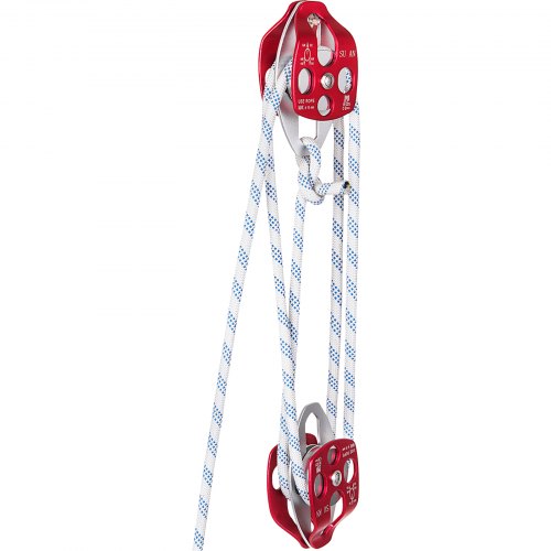 Dvigubas skriemulys su virve VEVOR 12 mm, 3500 kg trūkimo jėga