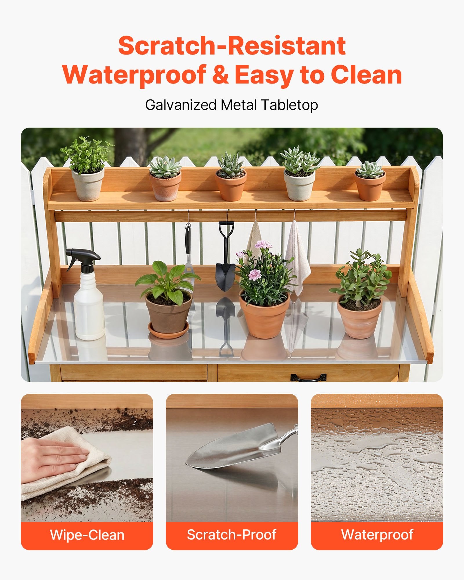 Sodininko stalas VEVOR DS-PB014, 112 x 46,5 cm stalviršis