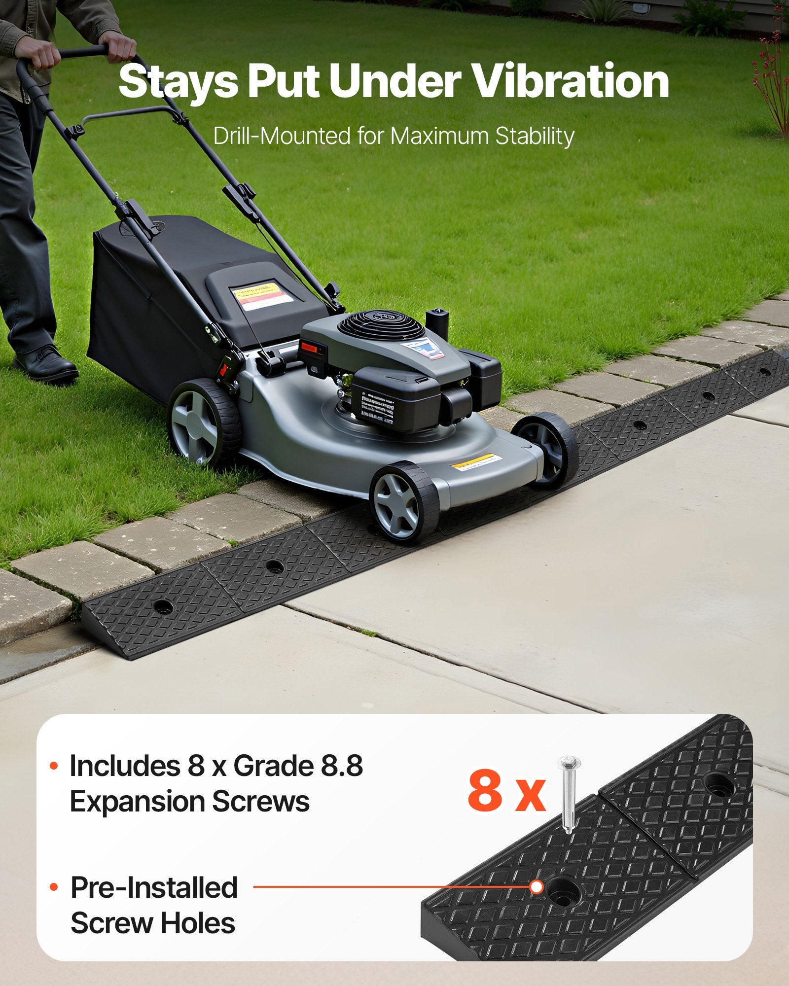 Guminė užvažiavimo rampa VEVOR 38659LG3, 15 tonų keliamoji galia