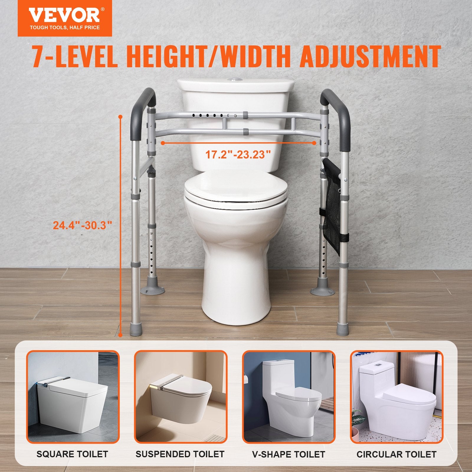 Tualeto atrama VEVOR FBL900631, 136 kg apkrova