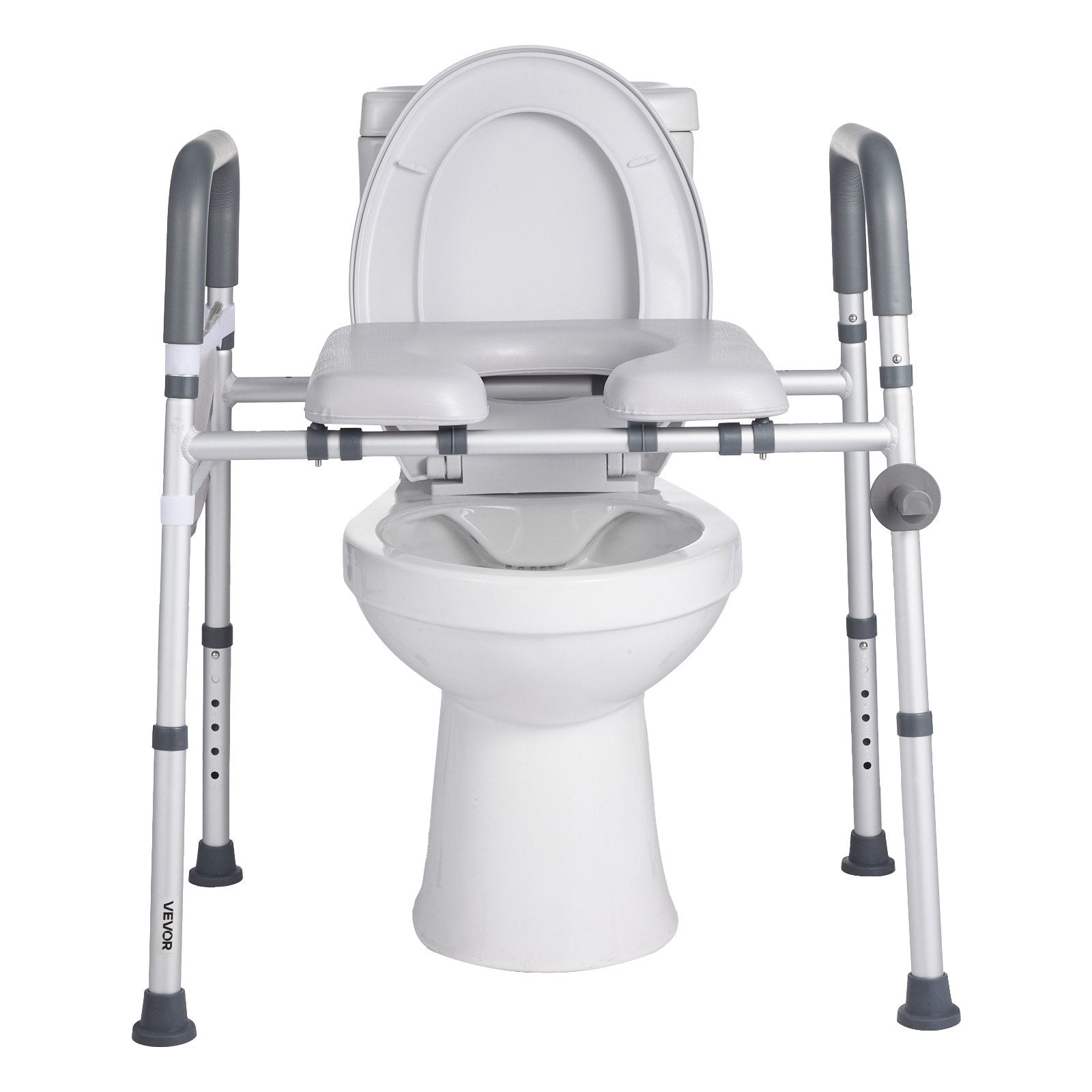 Paaukštinta tualeto sėdynė su rankenomis VEVOR XZY402, 181 kg apkrova
