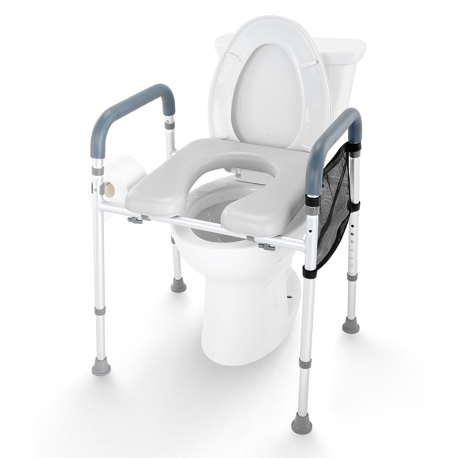 Paaukštinta tualeto sėdynė VEVOR FBL760598, reguliuojamas aukštis 490–640 mm