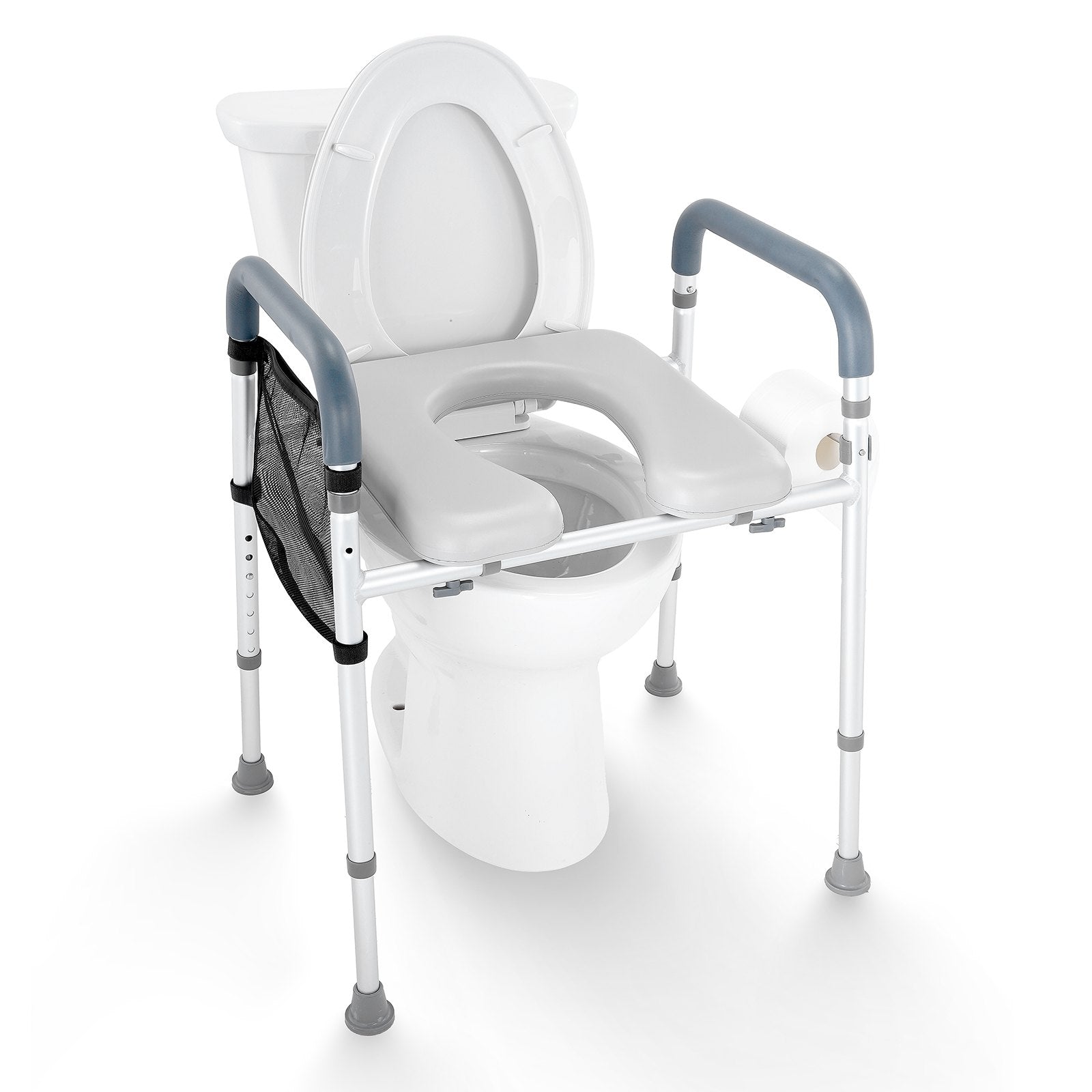 Paaukštinta tualeto sėdynė VEVOR FBL760598, reguliuojamas aukštis 490–640 mm