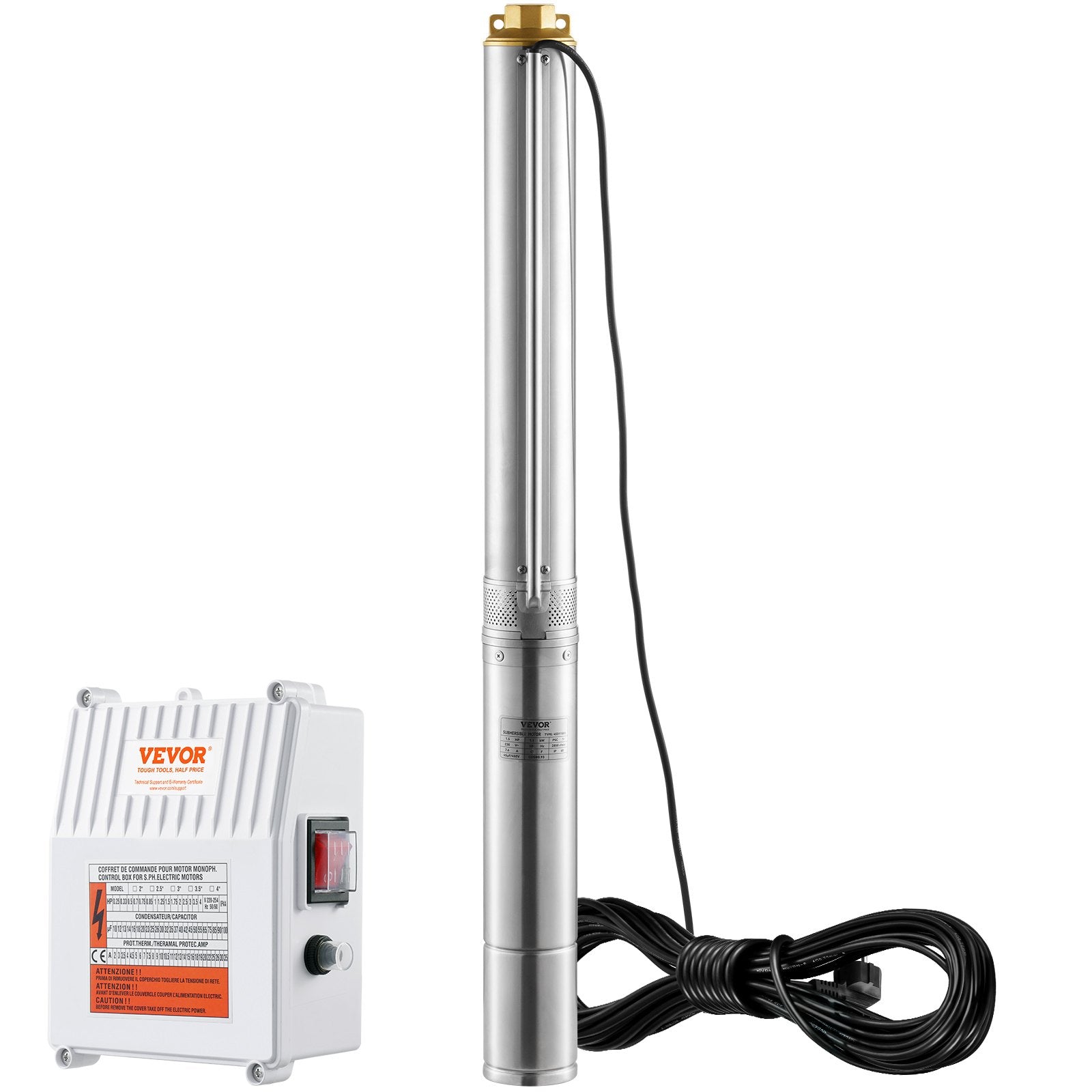 Giluminis vandens siurblys VEVOR 4SDM6/15, 1500 W