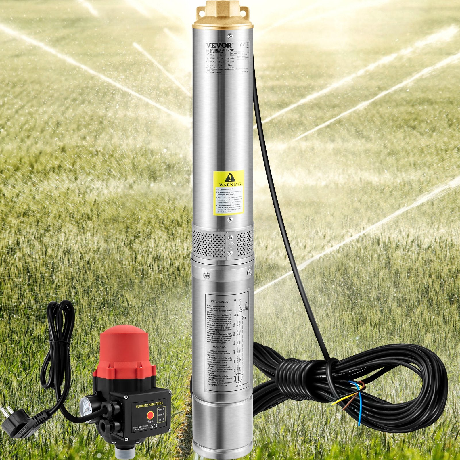 Giluminis vandens siurblys VEVOR 3SDM2/21, 550W