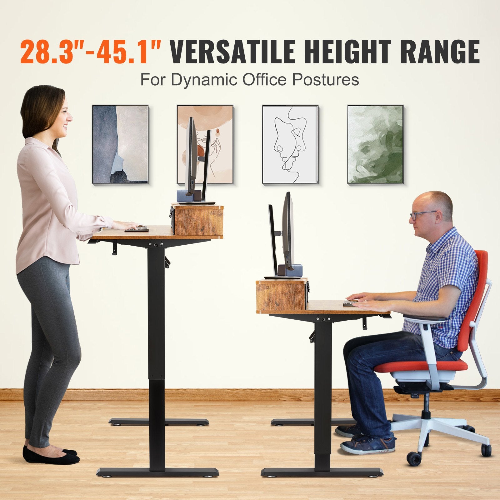 Reguliuojamo aukščio stalas VEVOR ZWE-DDJ-SS-11, 120x60 cm