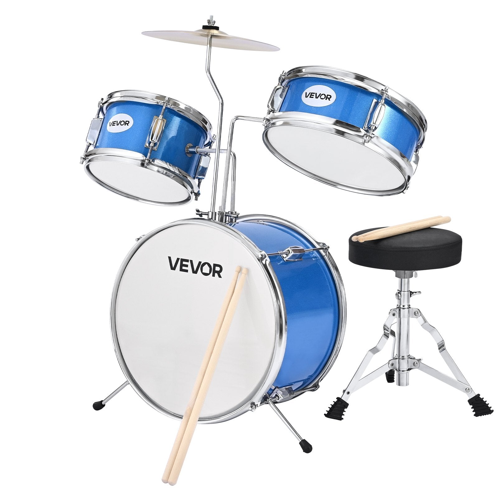 Vaikiškas būgnų komplektas VEVOR SH-001-BL-A, 3 dalių