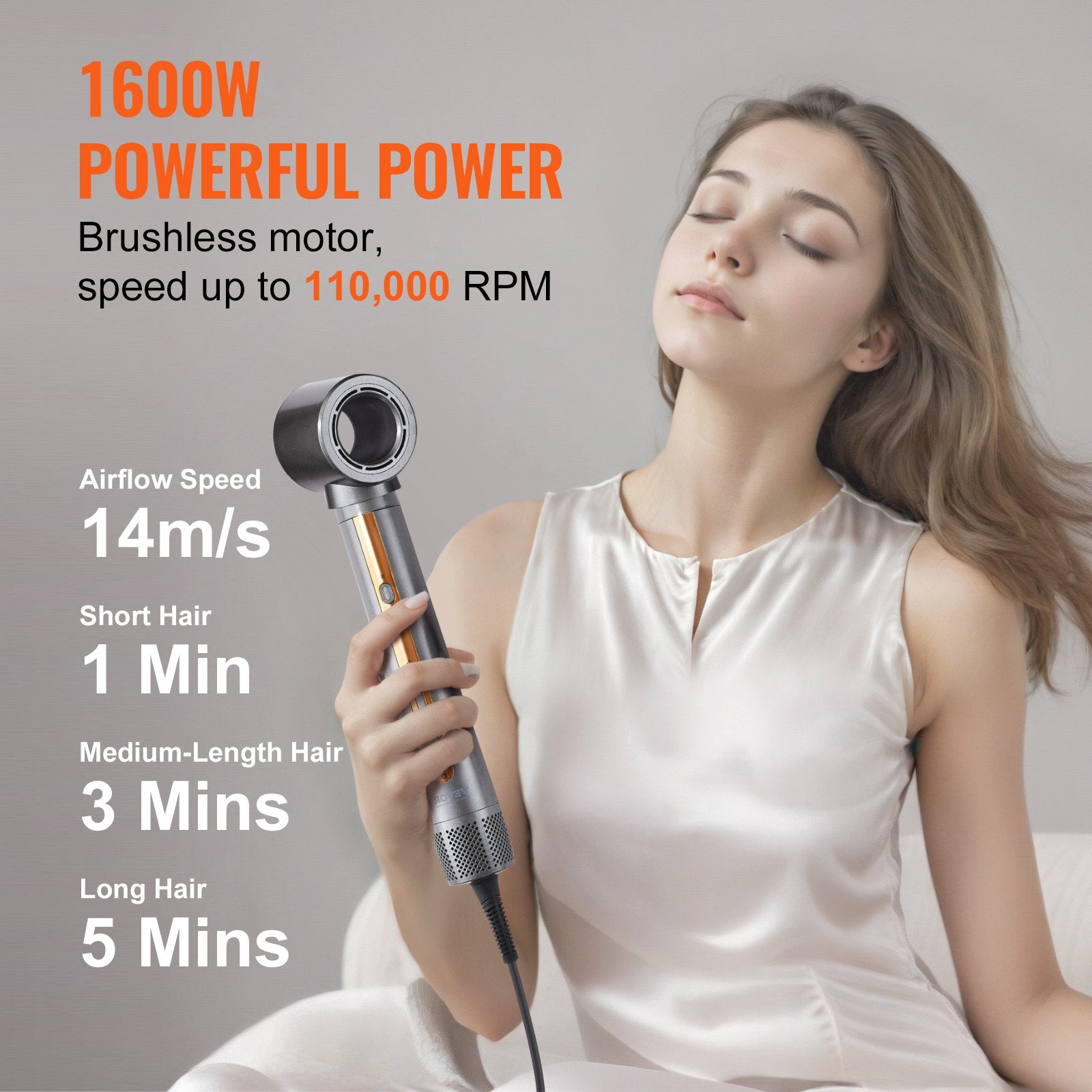 Plaukų formavimo rinkinys ir džiovintuvas VEVOR CT-302i, 1600W