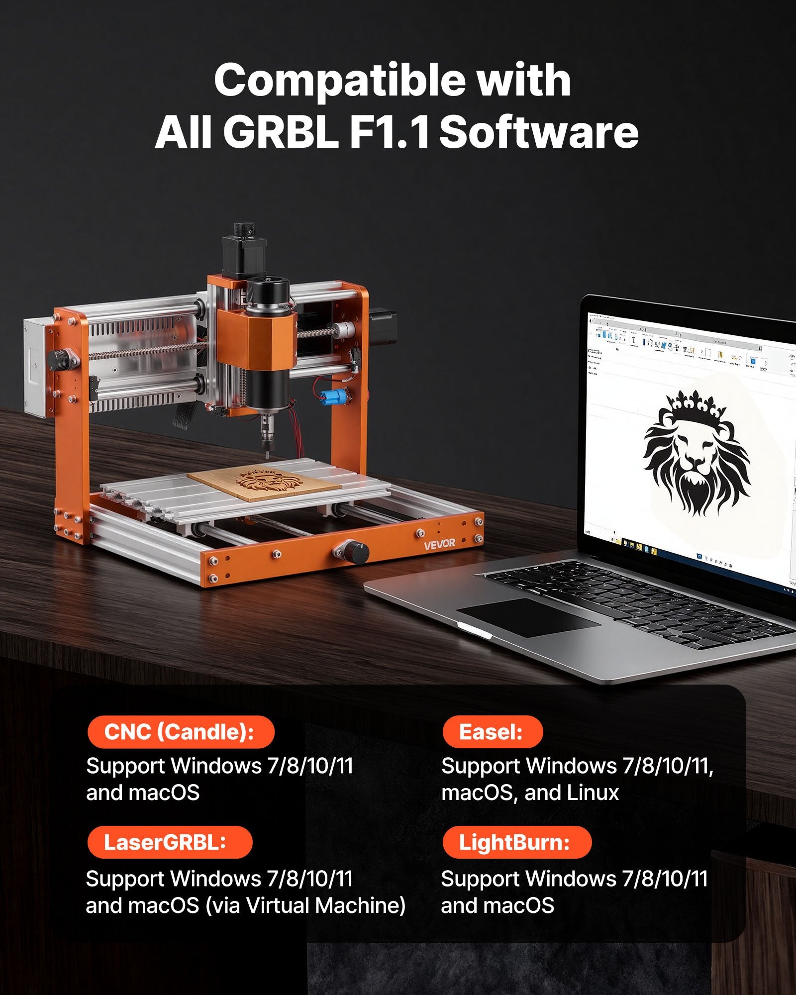 CNC graviravimo ir frezavimo staklės VEVOR 3018-PRO MAX, 500 W