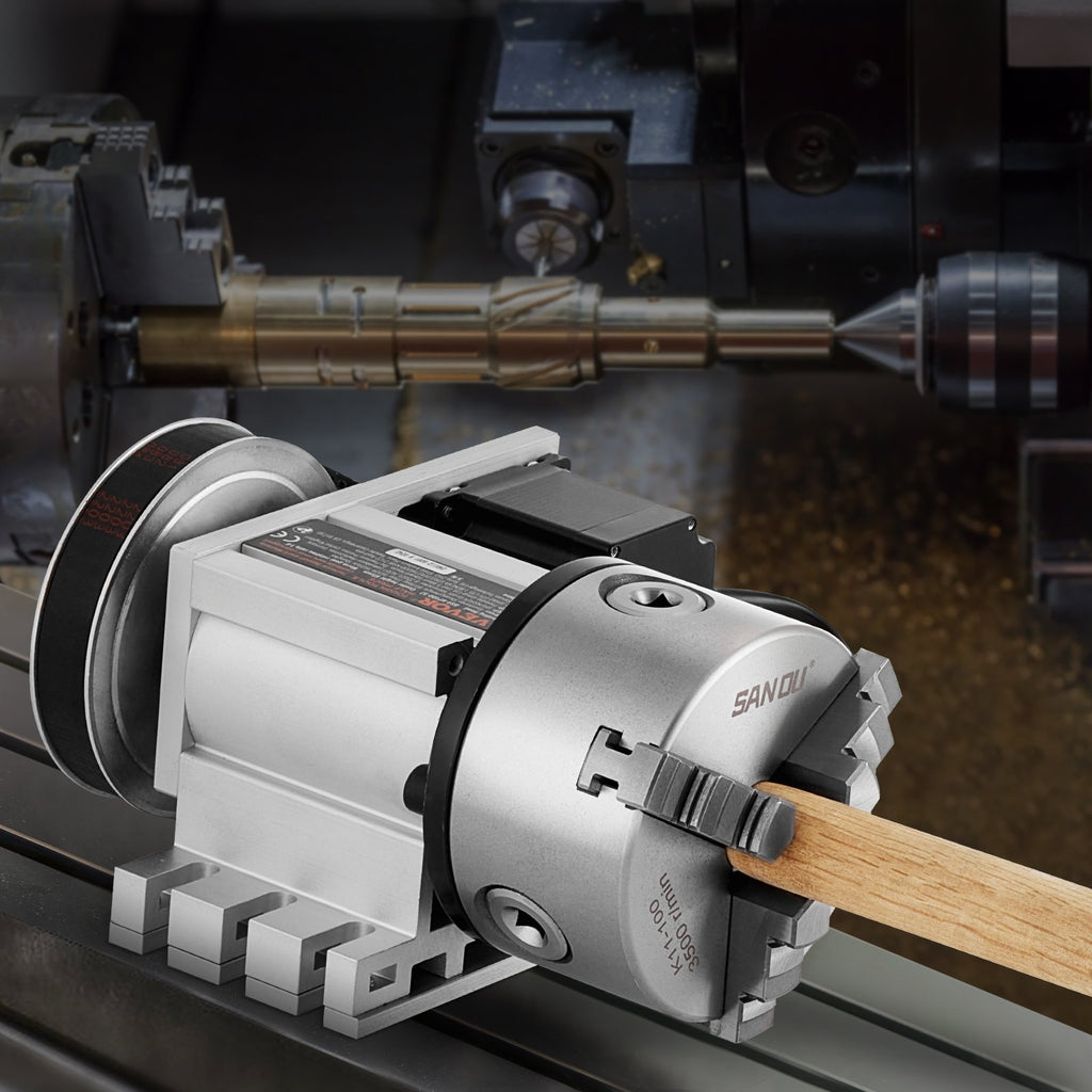 CNC dalinimo galvutė VEVOR BS4-KP100-57, 100 mm griebtuvas