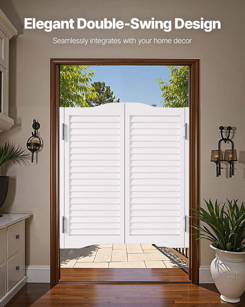 Švytuojančios baro durys VEVOR SS-door2-WH-4, 81,3 x 91,4 cm