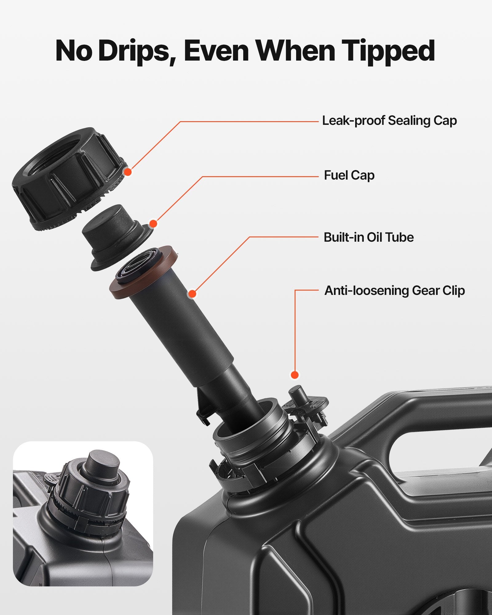 Kuro kanistras VEVOR Yoilp5034N-6, 5 L