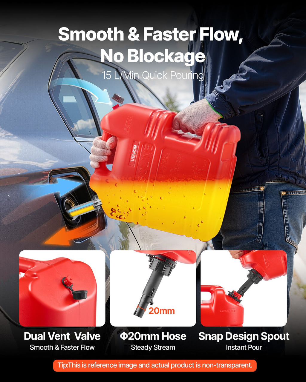 Kuro kanistrų rinkinys VEVOR Yoilp5034N, 4 vnt. po 19 L