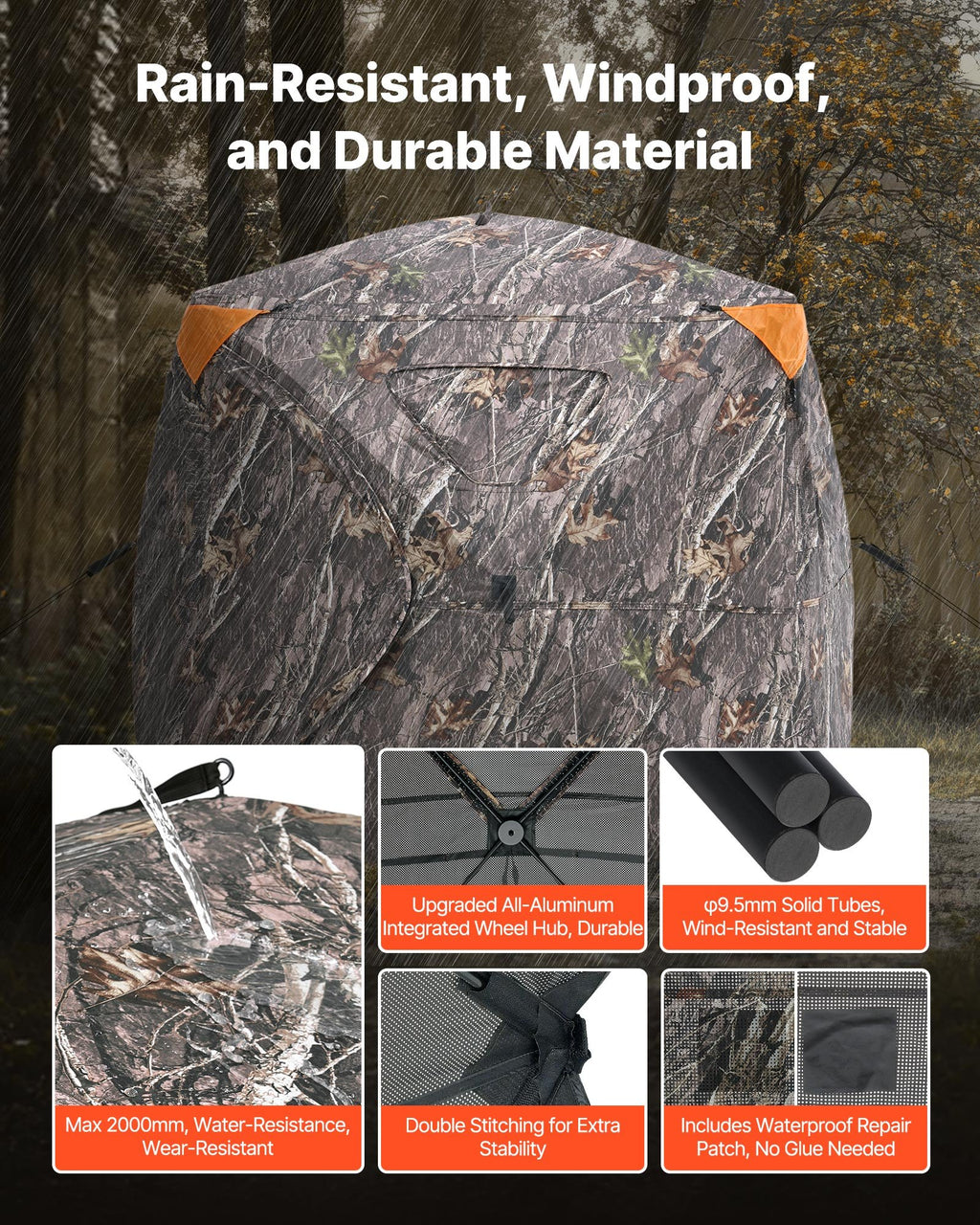 Medžioklės palapinė VEVOR ZH717167-TS, 4-5 asmenims