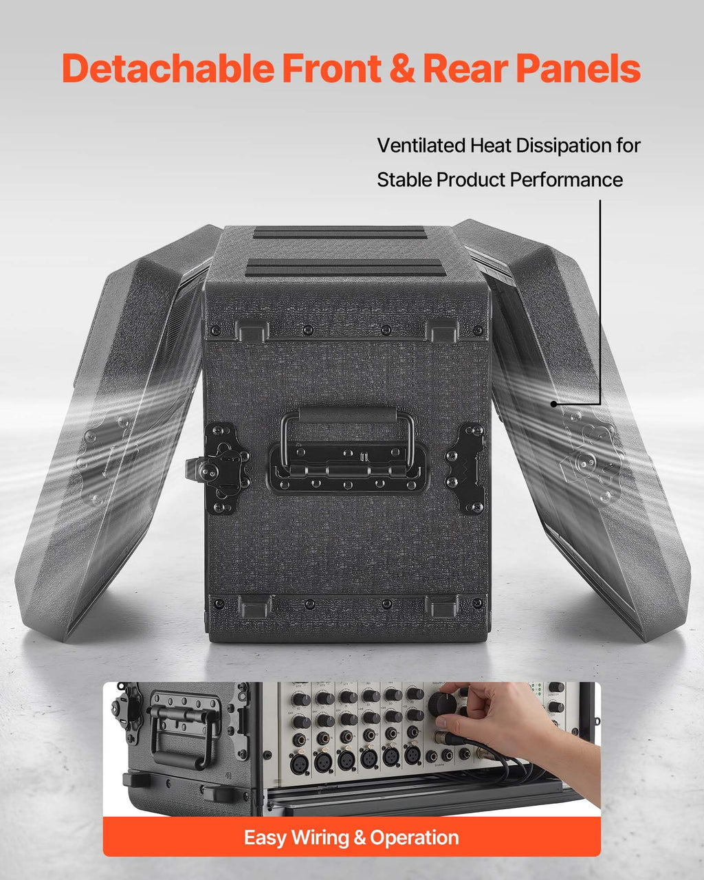 Rack dėžė VEVOR 260-6U, 6U, 260 mm gylis
