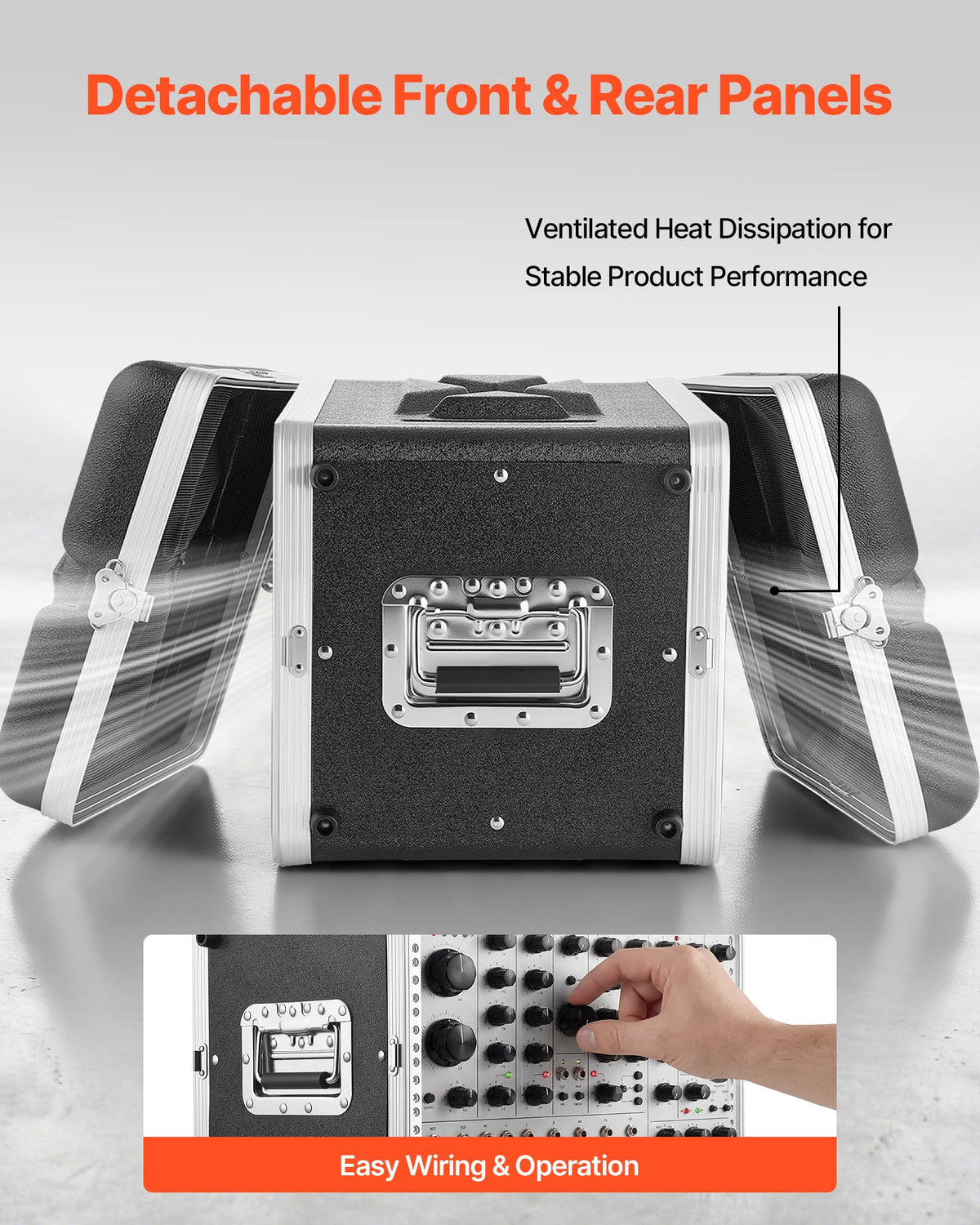 Rack tipo dėžė VEVOR 12''6U, 6U aukščio