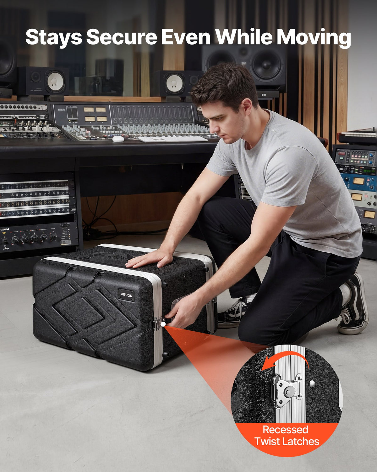 Rack tipo dėžė VEVOR 12''6U, 6U aukščio