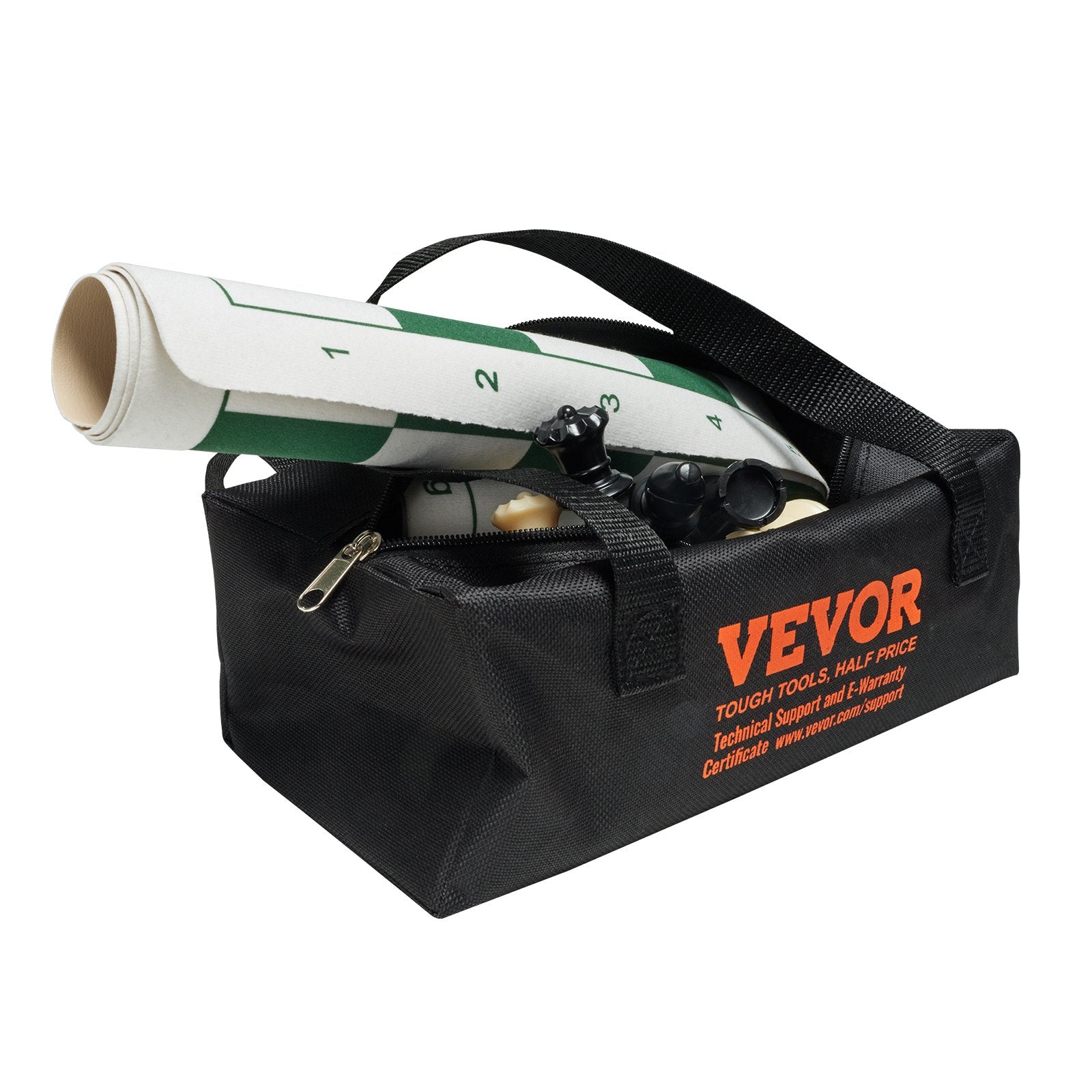 Turnyrinis šachmatų rinkinys VEVOR Weighted Roll-up, 50 cm