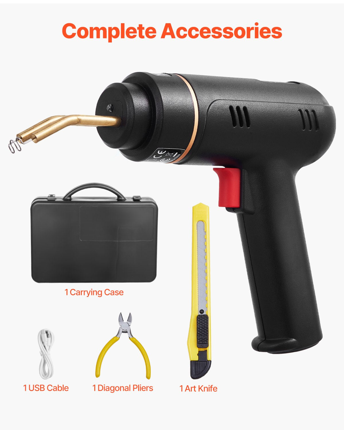 Akumuliatorinis plastikinių detalių lituoklis VEVOR XC-01, 120W