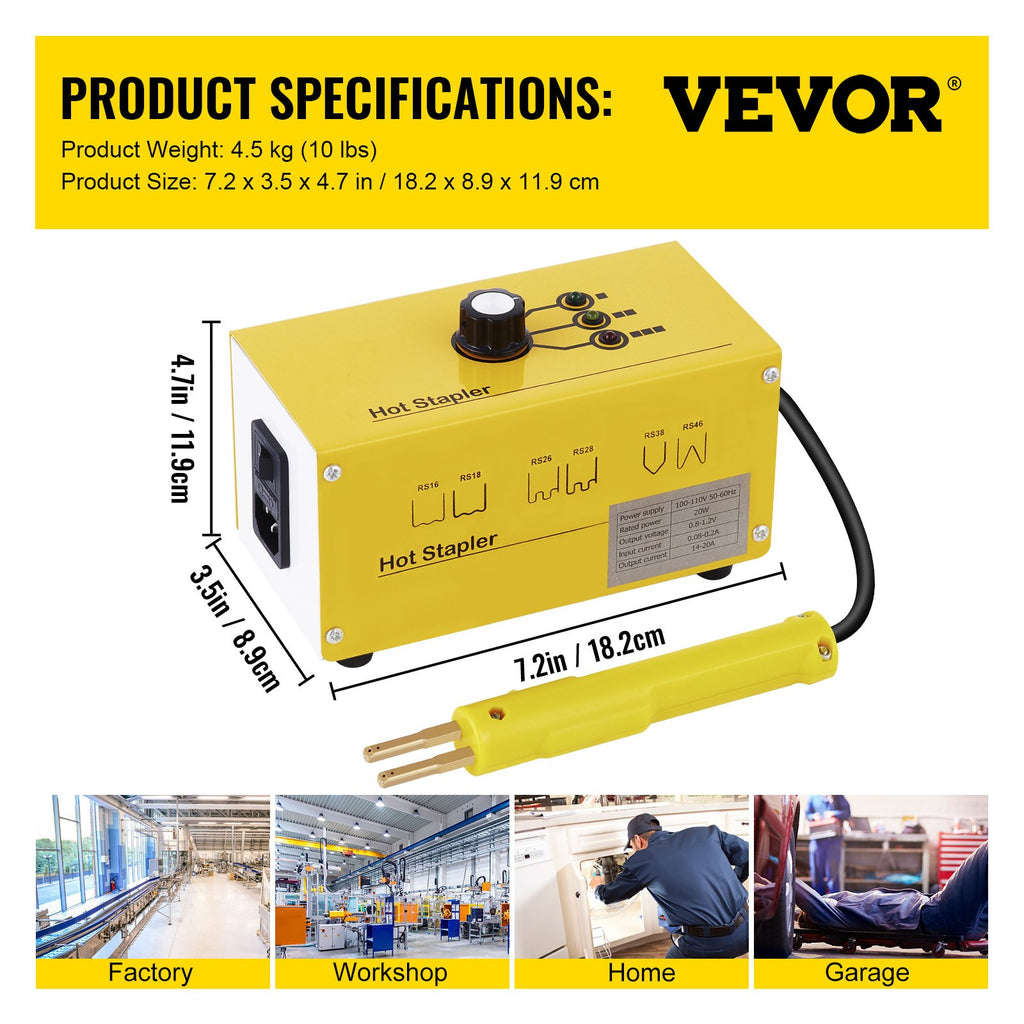 Plastiko suvirinimo aparatas VEVOR Hot Stapler, 20W