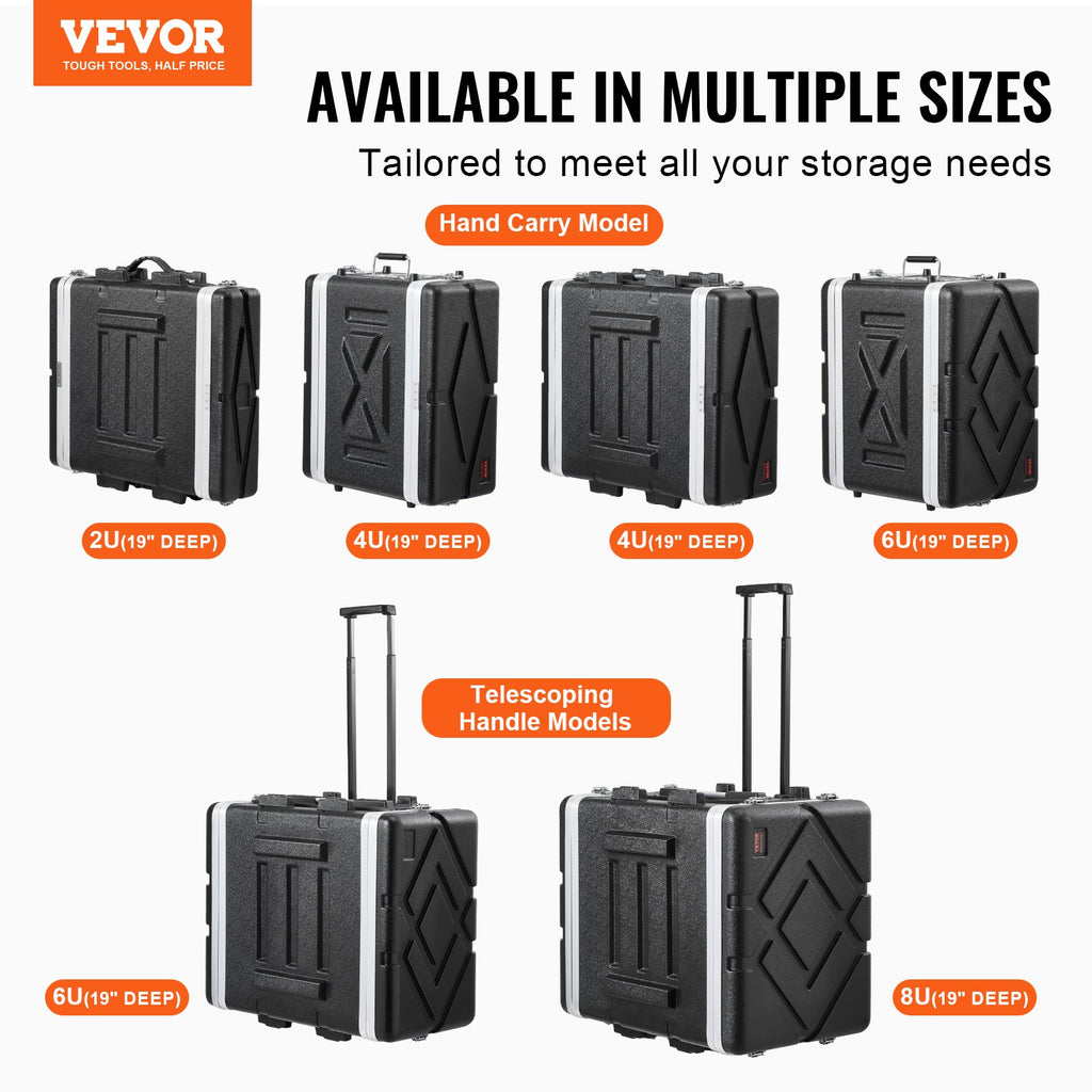 Serverio spintos dėklas VEVOR ABS-2UL, 2U, 480 mm gylis