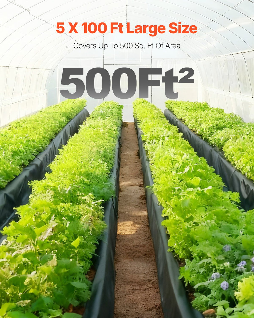 Polietileno plėvelė VEVOR YF5FT100FTB, 1.52 x 30.48 m