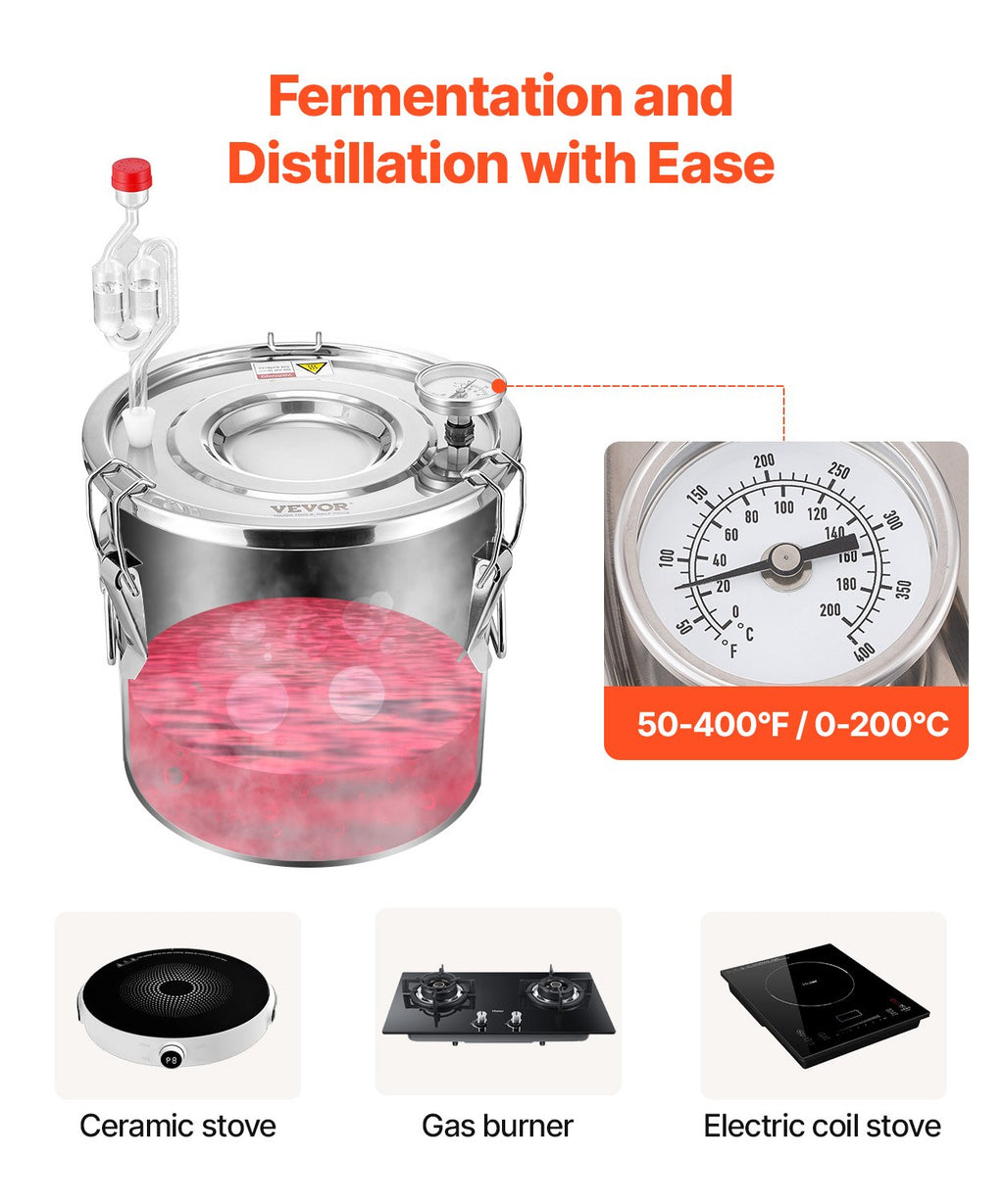 Distiliatorius VEVOR DTDB-10L-U, 11,4 l
