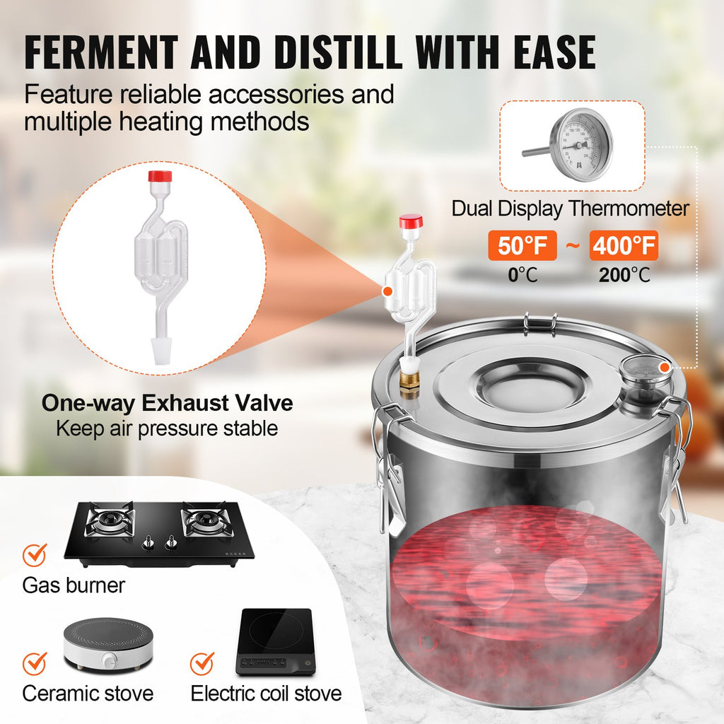 Distiliavimo aparatas VEVOR DTDB-30L-U, 30 l