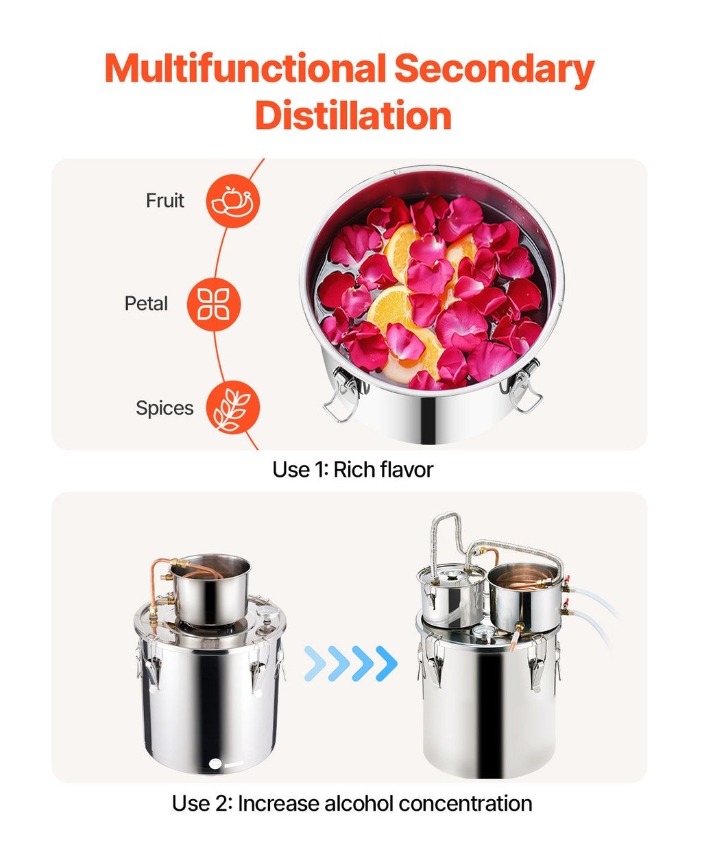 Distiliavimo aparatas VEVOR DTDB-30L-U, 30 L