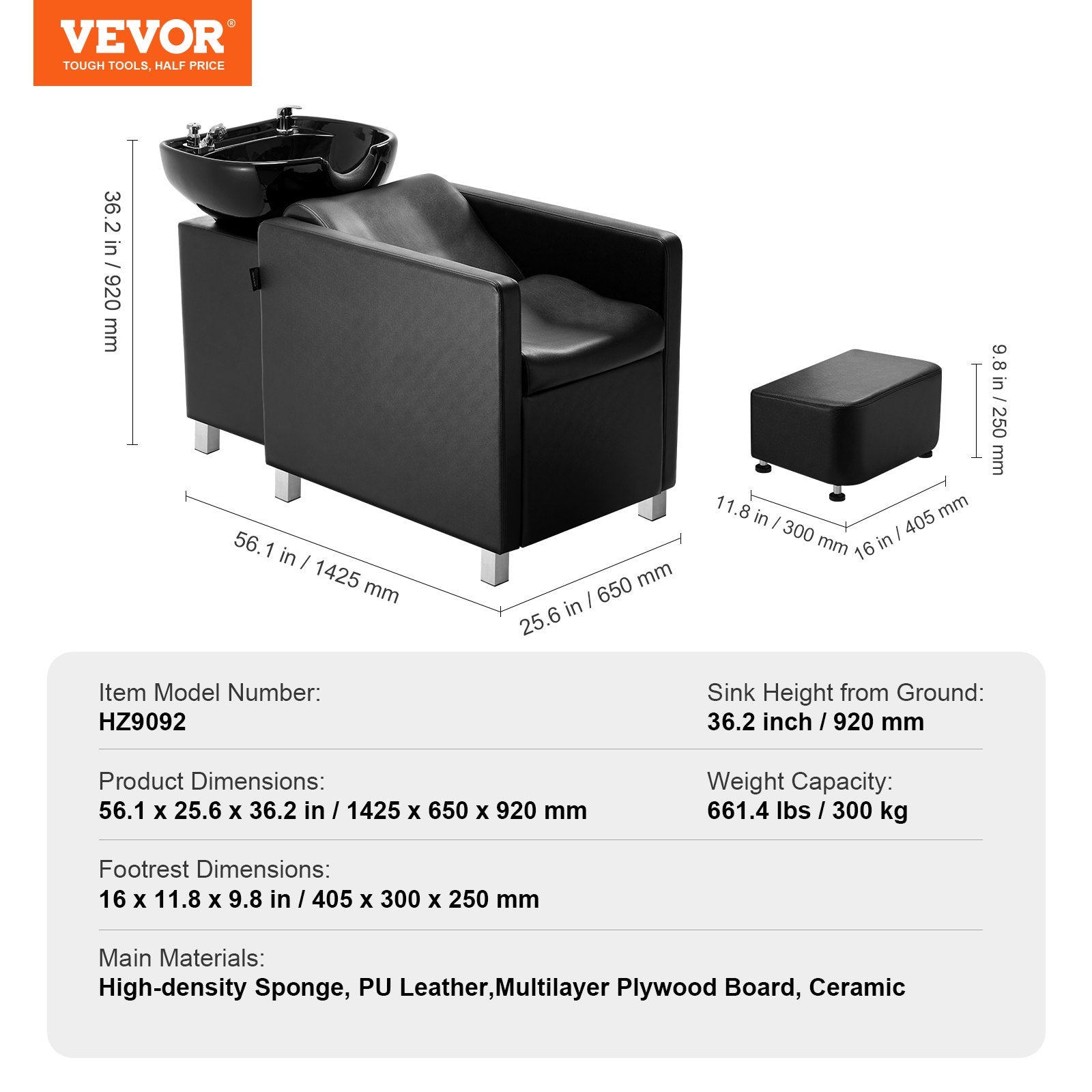 Kirpyklos plovykla VEVOR HZ9092, 300 kg keliamoji galia