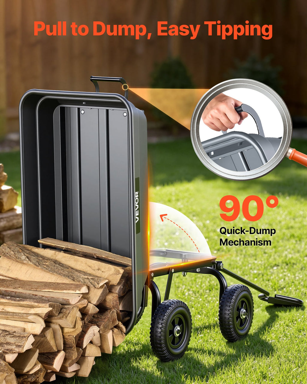 Sodo vežimėlis VEVOR GC-018A, 181 kg keliamoji galia
