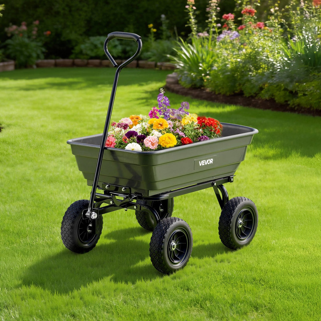 Sodo vežimėlis-savisvartis VEVOR GC-018C, 272 kg