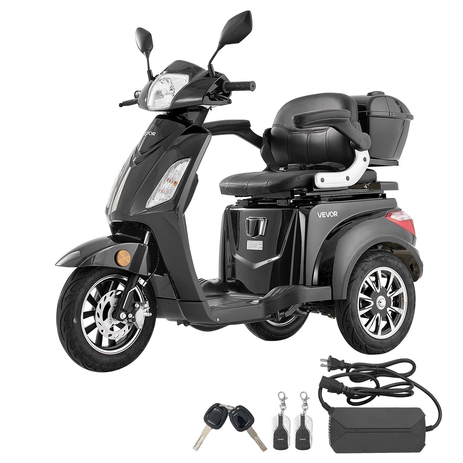 Elektrinis triratis motoroleris neįgaliesiems ir senjorams VEVOR VISTA-1, 1000W