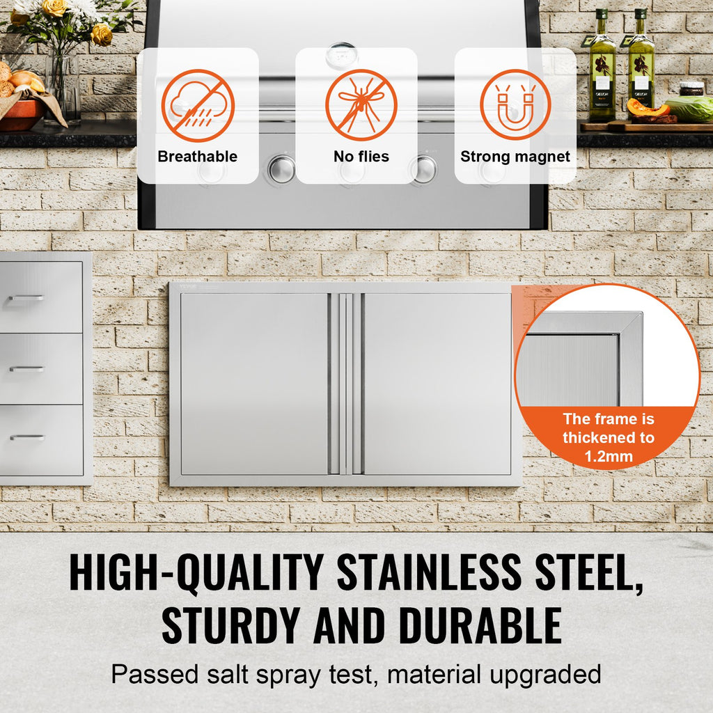 Lauko virtuvės durelės VEVOR BH-011, 914x534 mm