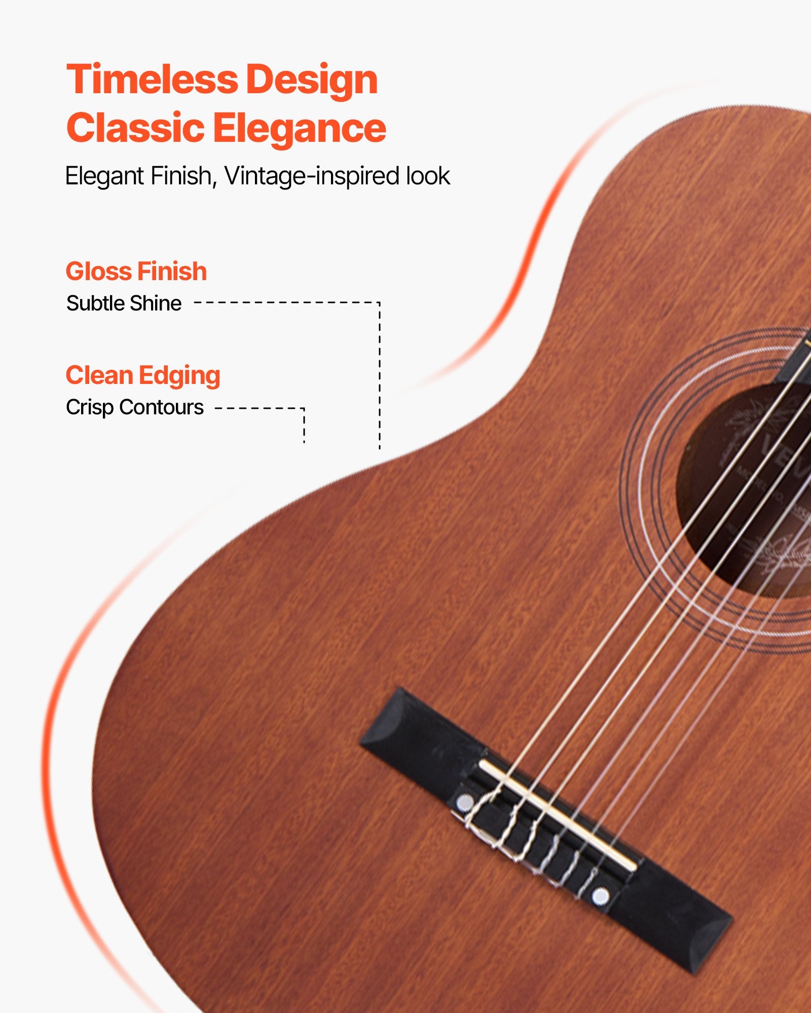 Klasikinė gitara VEVOR M5821, 900 mm