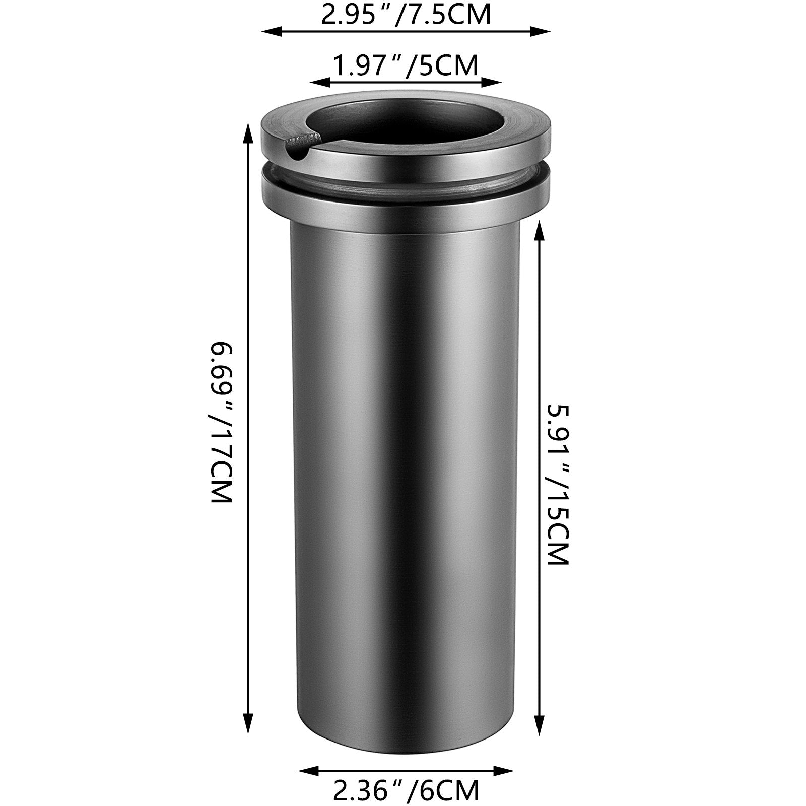 Grafito tiglis VEVOR Double Ring, 3 kg