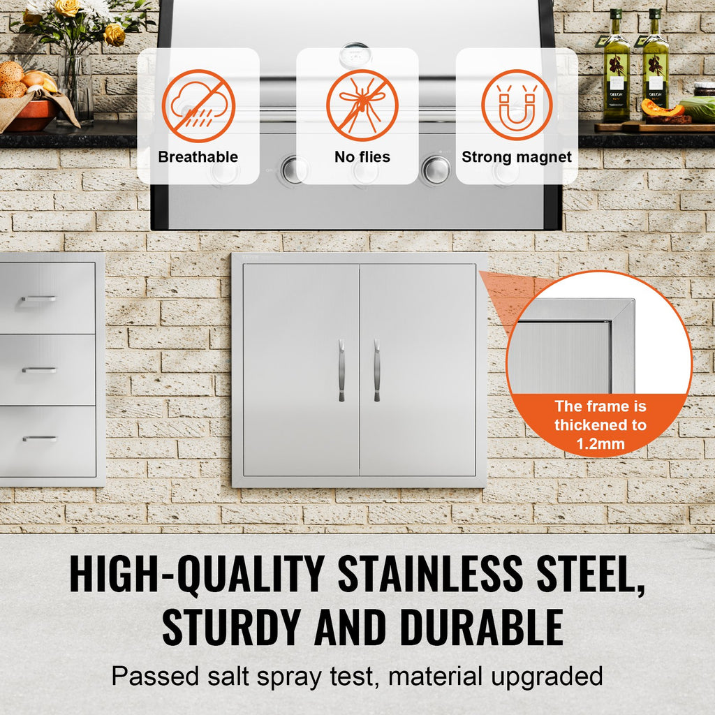 Lauko virtuvės durelės VEVOR BH-013, 660x609 mm
